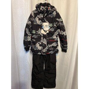 Arctic Queen Boys Waterproof Snow Jacket & Pants Set Size M Genji-Tex Fabric